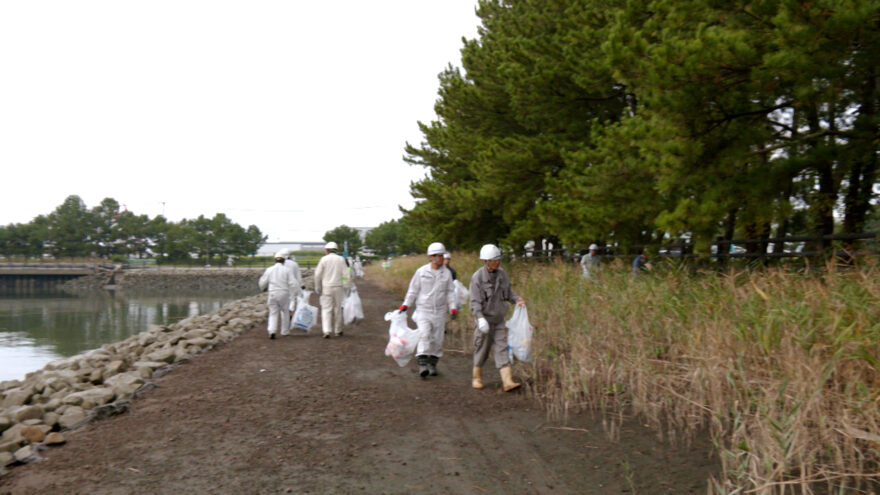 12/3(火）20:57～熊本港でボランティア清掃活動 KABでOA！